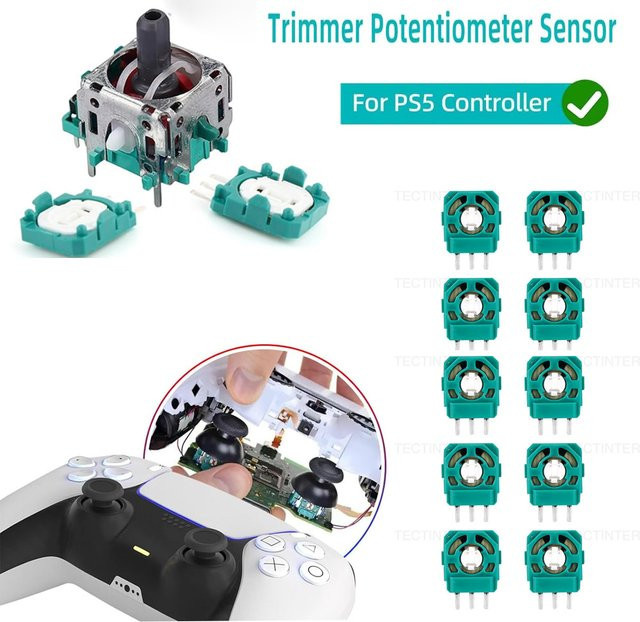 TECTINTER Ersatz Analog Joystick Potentiometer Modul 2K3 Ohm für PS5 Controller PlayStation 5 Zubehör - Bild 1