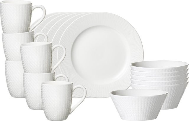 Ritzenhoff & Breker Frühstücks-Set Saphir aus Porzellan, 18er Set, Weiß - Bild 1