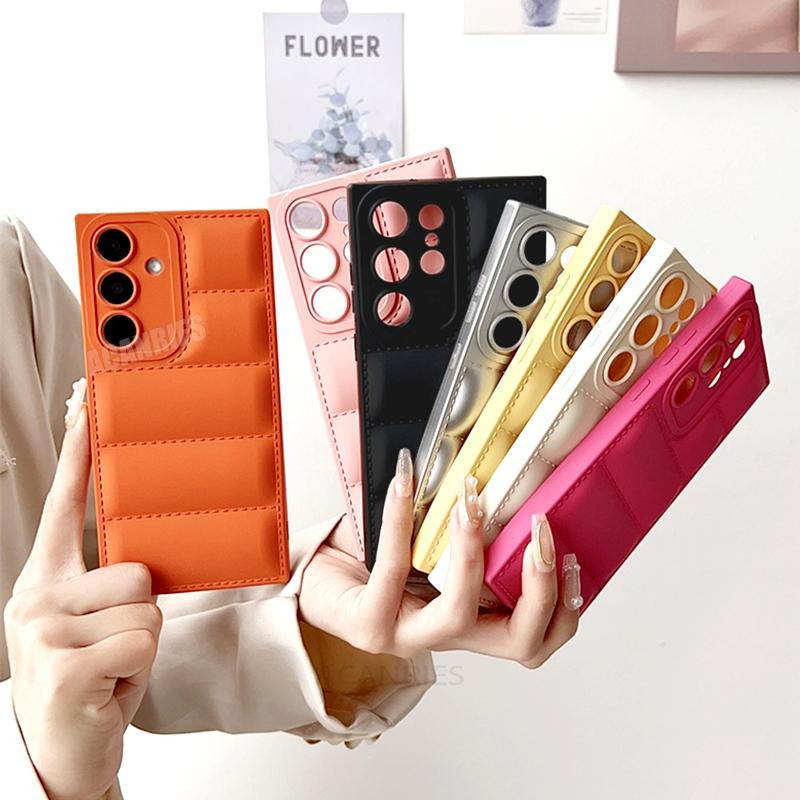 Candy Daunenjacke Silikon Hülle für Samsung Galaxy A15 A25 A35 A55 A16 A14 A24 A34 A54 5G in Pink - Bild 3