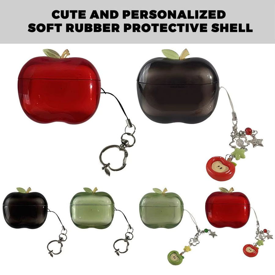 Sturzsichere AirPods Pro Kopfhörerhülle in Rot und Grün, transparentes Design mit Weihnachts-Motiv - Bild 3