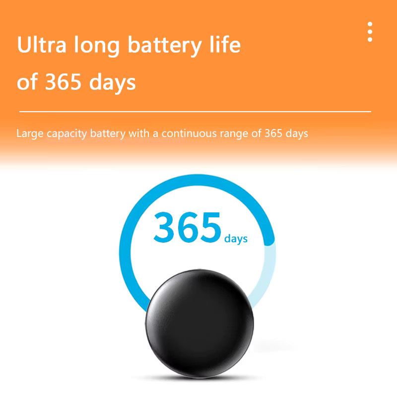 Lenovo GPS-Tracker Bluetooth 5.3 Anti-Verlust-Minigerät in Schwarz für Haustiere, Kinder und Taschen, kompatibel mit iOS und Android - Bild 2