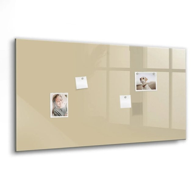 Tulup Magnettafel aus Glas in Beige, B: 120 cm, H: 60 cm - Bild 1