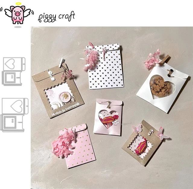 Piggy Craft Metall-Stanzform Liebesumschlag für Grußkarten und Scrapbooking - Bild 1