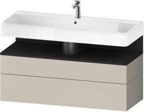 Duravit Waschtischunterschrank Qatego in Grau Matt, Wandhängend, B/T/H: 119 x 47 x 59 cm - Bild 1
