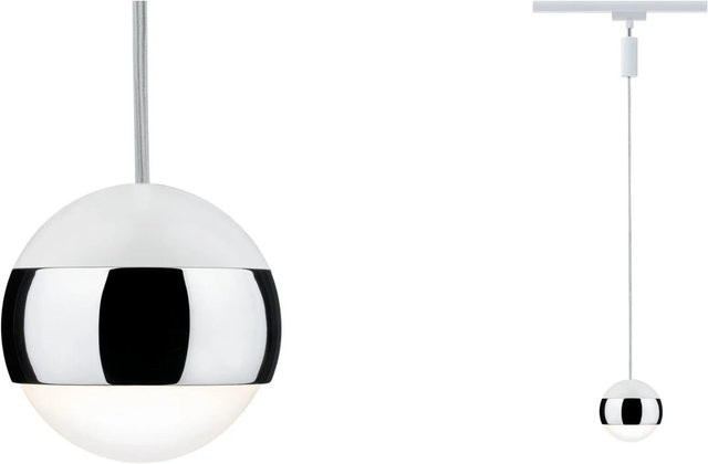 Paulmann URail Capsule II LED Pendelleuchte Hochvolt-Schienensystem Weiß und Chrom, 6W, dimmbar - Bild 1