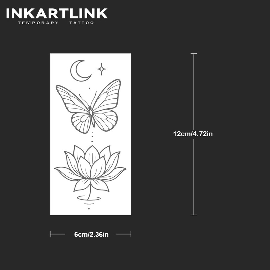 INKARTLINK Temporäre Tattoo Aufkleber, Wasserdicht - Bild 4