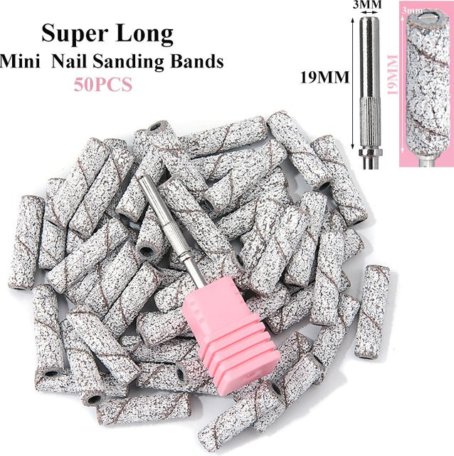 TFSCLOIN Zebra Nagel Schleifbänder, 50 Stück, 3 mm, Unisex - Bild 1