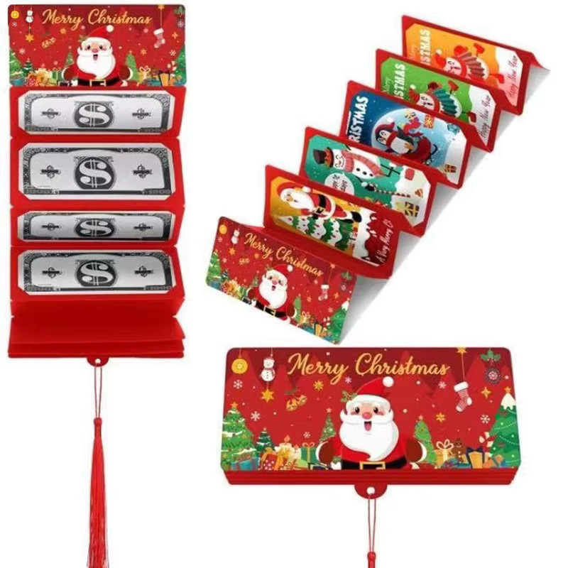 Beeinch Weihnachtlicher Geldhalter und Grußkarte als roter Umschlag für Geschenke und Geburtstage für Kinder - Bild 4