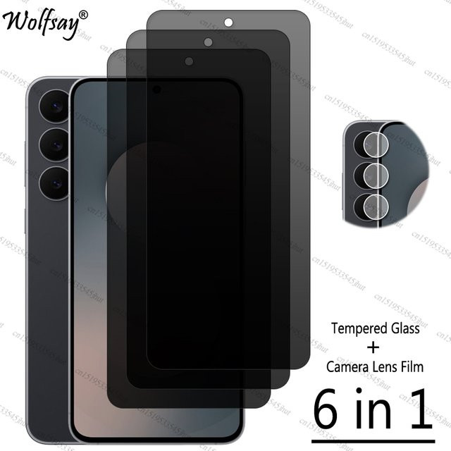 Samsung Galaxy S25 FE Privatsphäre Displayschutzfolie aus gehärtetem Glas, transparent - Bild 1