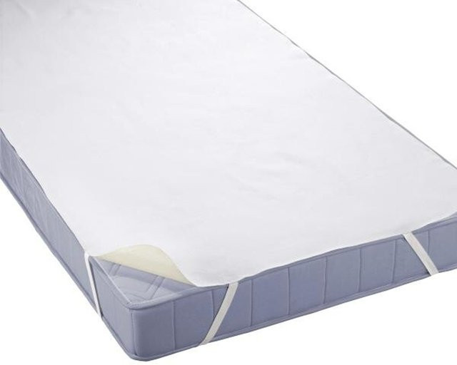 BIBERNA Matratzenauflage aus Molleton und Baumwolle, wasserdicht, Weiß, B/T: 180 x 200 cm - Bild 1