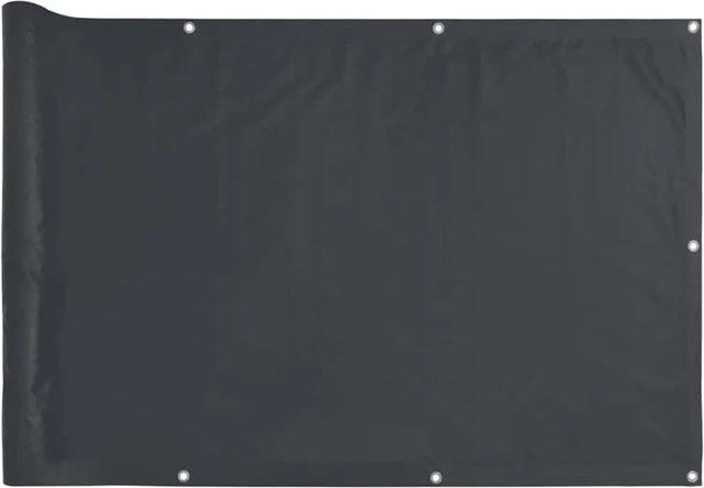 vidaXL Balkon-Sichtschutz in Anthrazit aus PVC, Breite: 400 cm, Höhe: 75 cm - Bild 1