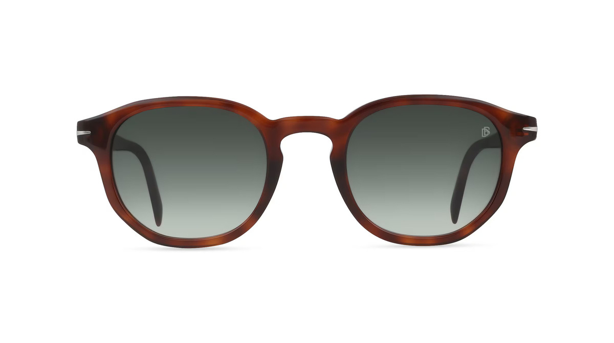 David Beckham DB 1007/S Sonnenbrille, Vollrand, Rund, Acetat, Herren, braun, grün - Bild 1