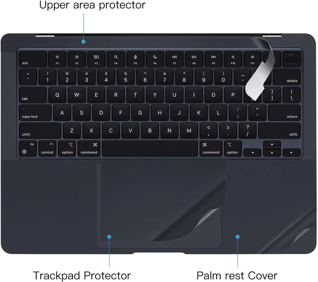 Handballenauflage und Touchpad-Schutz Vinyl-Aufkleber für Apple MacBook Air 13,6 A3449 und 15 A3448 (Modelle 2026, M2, M3, M4, M5) - Bild 6