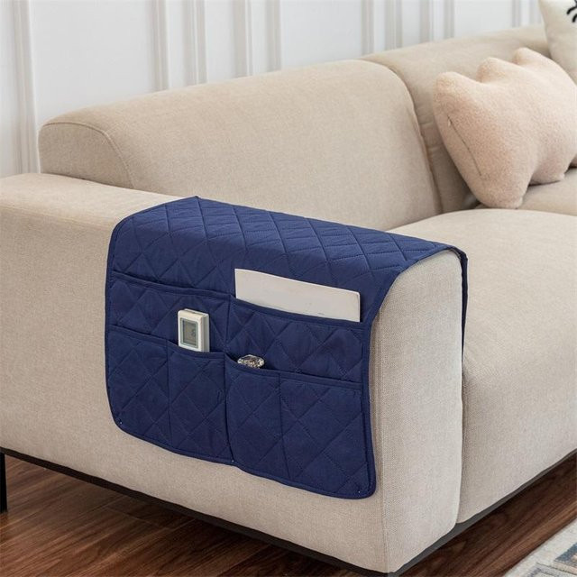 Universaler Sofa-Armlehnenbezug mit Aufbewahrungstasche aus Polyester, Blau, B/H: 50 x 90 cm - Bild 1