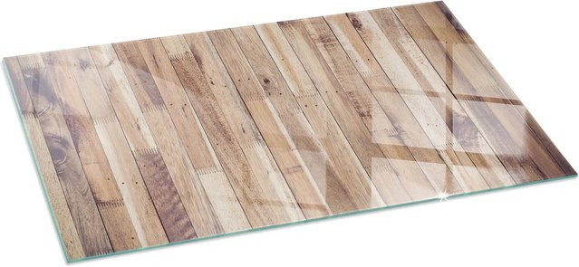 Tulup Glasplatte für Kamin und Ofen als Funkenschutzplatte, Braun, B/T: 140 x 70 cm - Bild 1