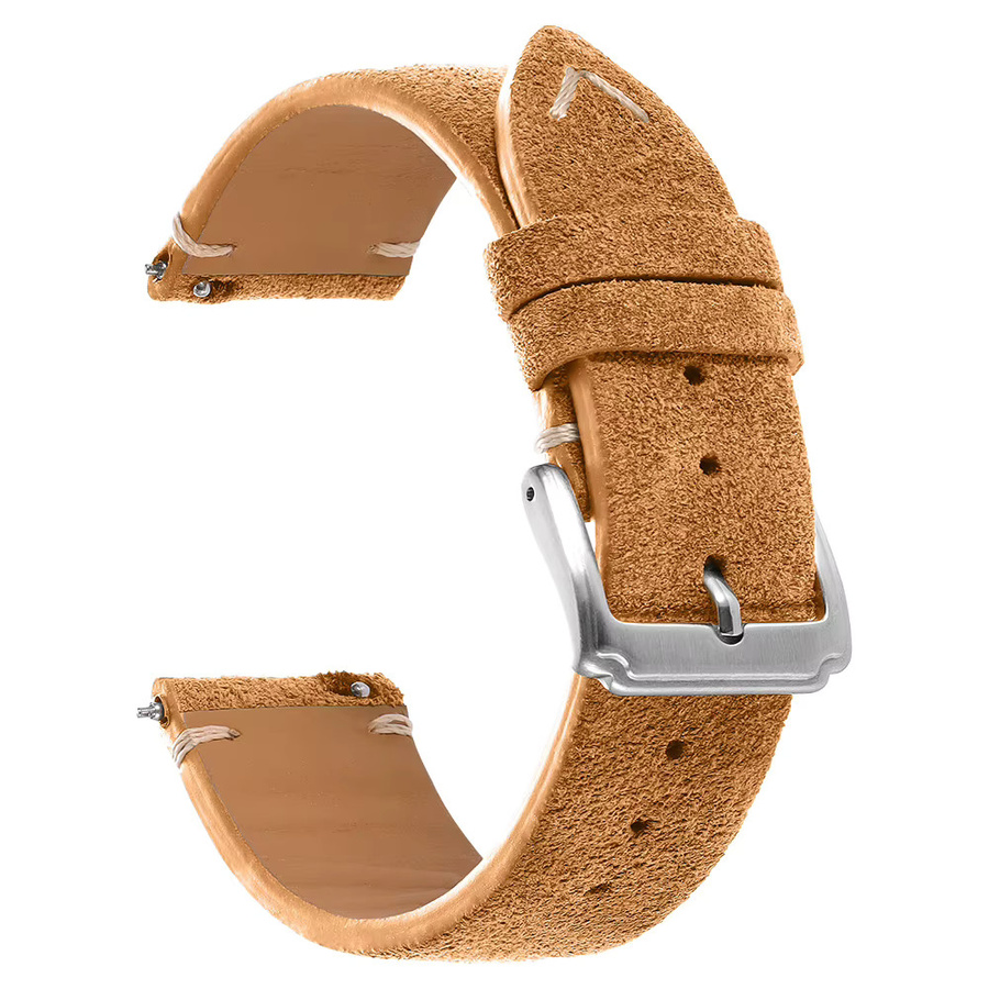 Uhrenarmband Kalbsleder, Wildleder, Vintage, Unisex, 14/16/18/20/22 mm - Bild 3
