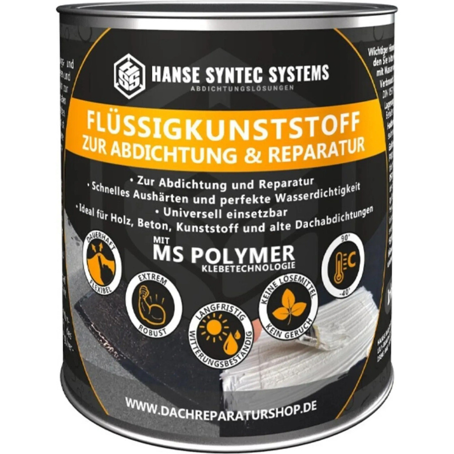HSS Flüssigkunststoff MS-Polymer als wasserdichte Flüssigmembran in Weiß, 300 g - Bild 2