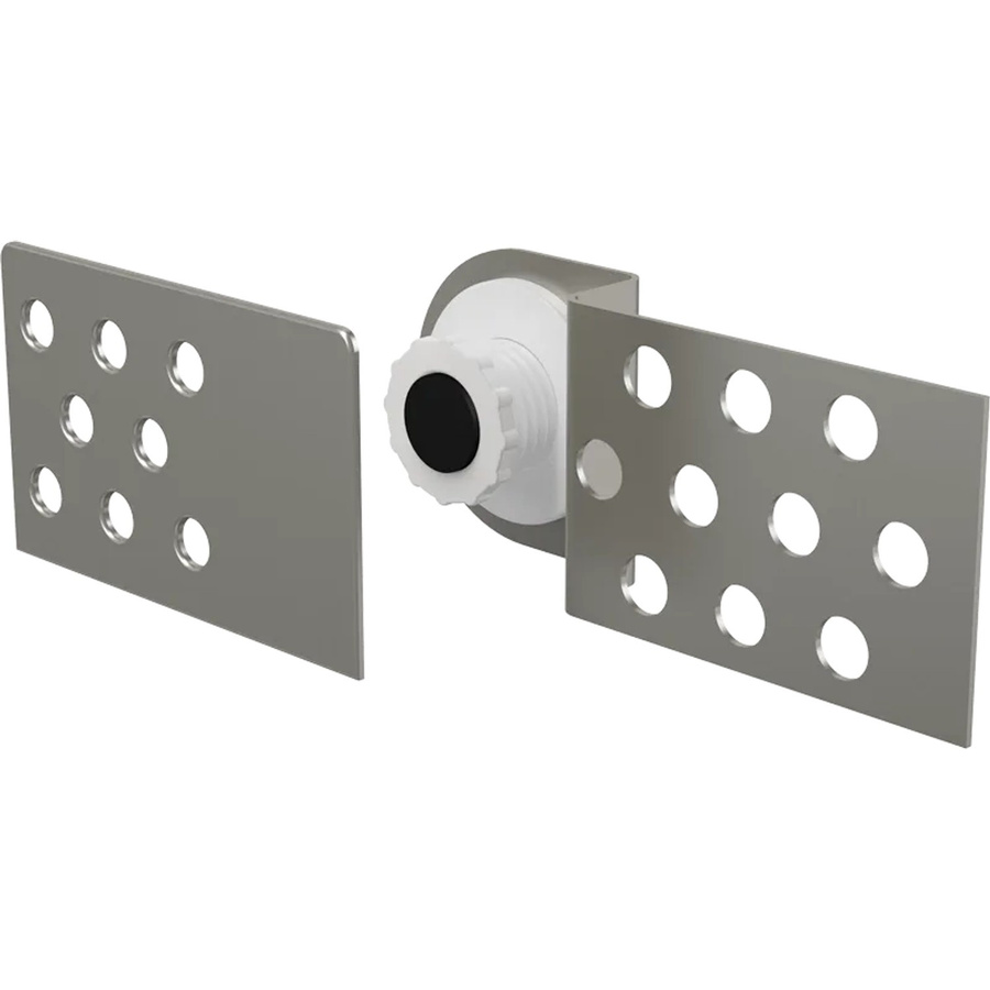 Alcadrain magnetische Badewannentür zum Einbau unter Fliesen, höhenverstellbar, Silber Matt - Bild 2