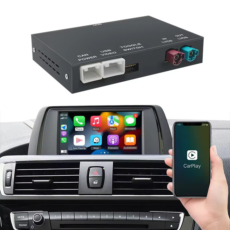 AUTOABC Drahtloses CarPlay und Android Auto Interface für BMW X6 E71 X5 E70 F15 EVO BNT CIC-System mit AirPlay und Rückfahrkamerafunktion in Schwarz - Bild 6