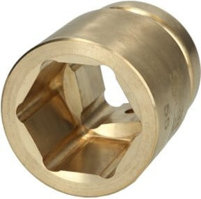 KS Tools BRONZEplus Steckschlüsseleinsatz 1.1/2 Zoll, 6-kant, Messing, Gold, Höhe: 90 mm - Bild 1