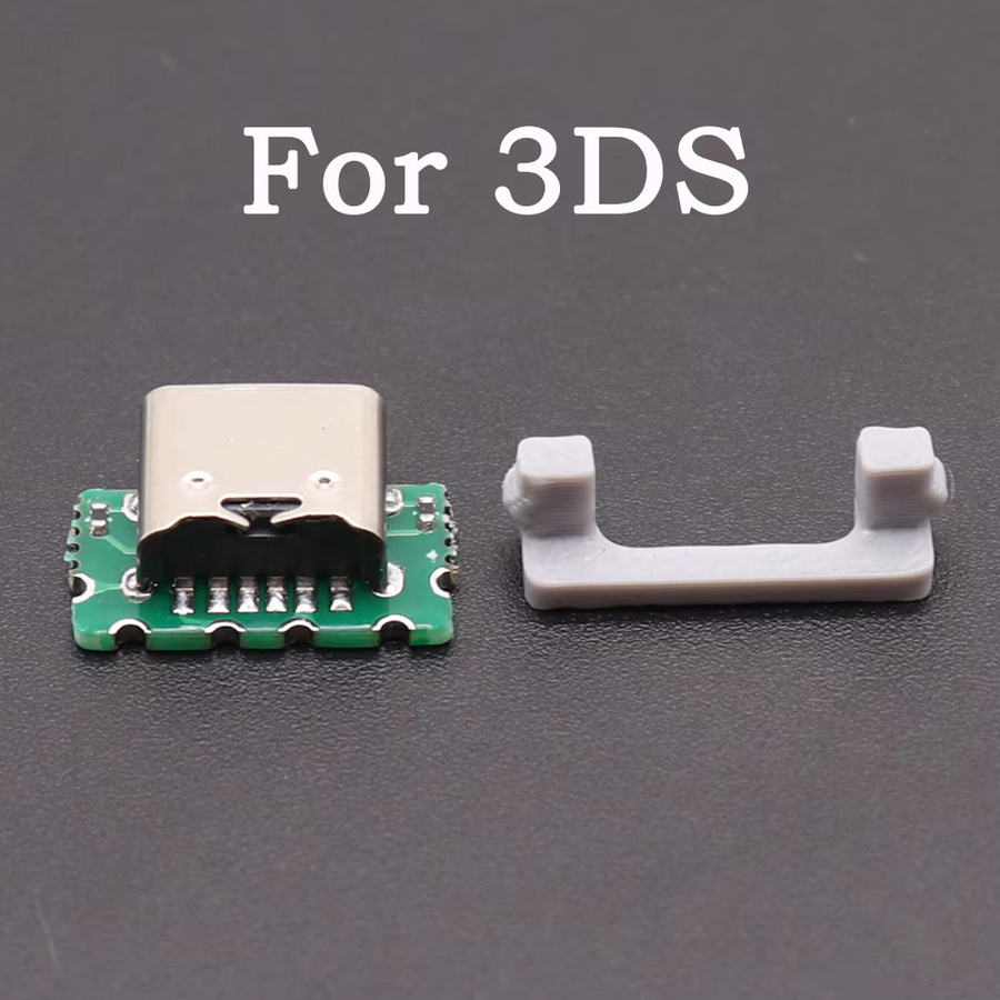 TingDong USB-C Ladeport Buchse für Nintendo 3DS, Neue 3DS XL und LL, Weibliches Lade-Interface DIY Stecker in Multicolour - Bild 1