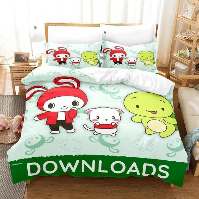 Maizen Jj Mikey Bettwäsche-Set mit Motiv, 2-teiliges Set aus Bettbezug und Kissenbezug aus Mikrofaser, Mehrfarbig, B/H: 140 x 200 cm - Bild 1