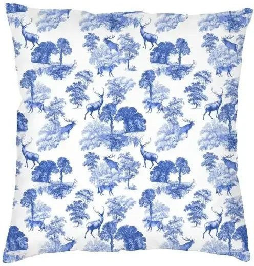 Heimdeko Kissenbezug Vintage Ländliche Szenen in Blau, B/H: 50 x 50 cm - Bild 1
