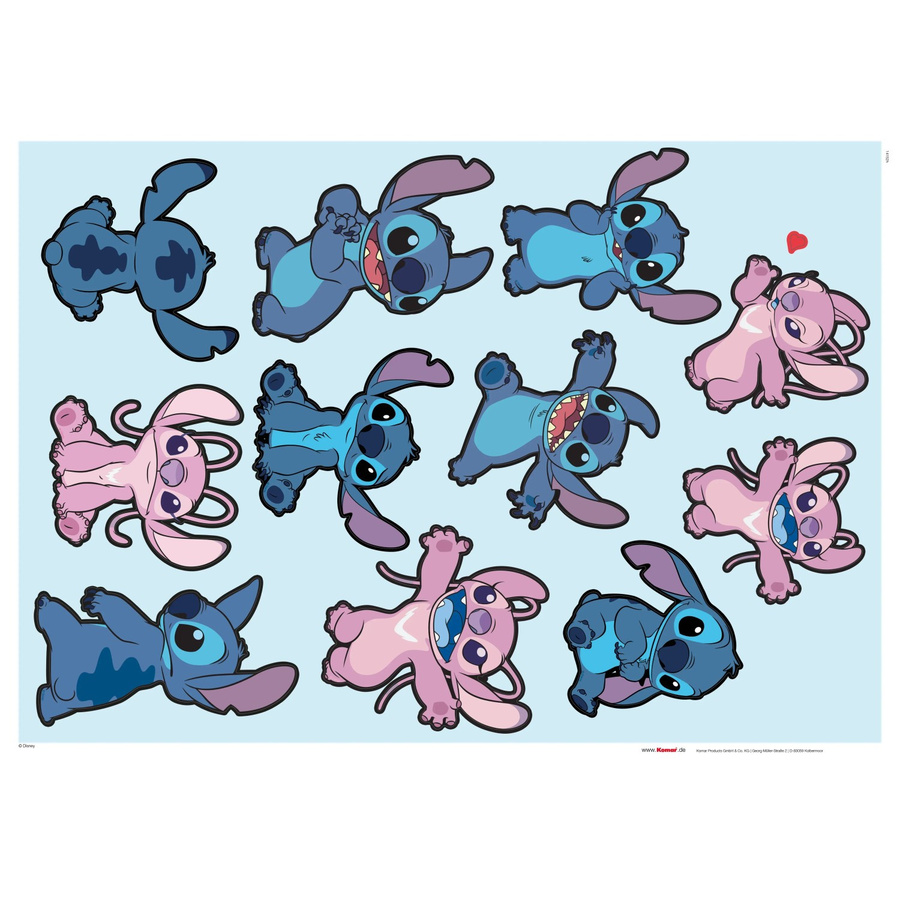 Komar Deko-Sticker Stitch und Angel in Lila Mix und Multicolour - Bild 2