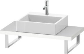 Duravit Konsole L-Cube Compact in Weiß Matt, B: 80 cm, T: 48 cm, H: 4,5 cm - Bild 1