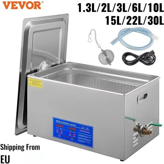 VEVOR Ultraschallreiniger aus Edelstahl in Silber mit 30 L Fassungsvermögen für den Tischbetrieb - Bild 1