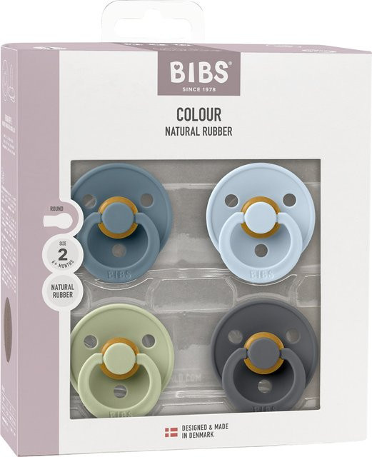 BIBS 4er-Pack Colour Schnuller aus Latex in Multicolour für 6 bis 18 Monate - Bild 1