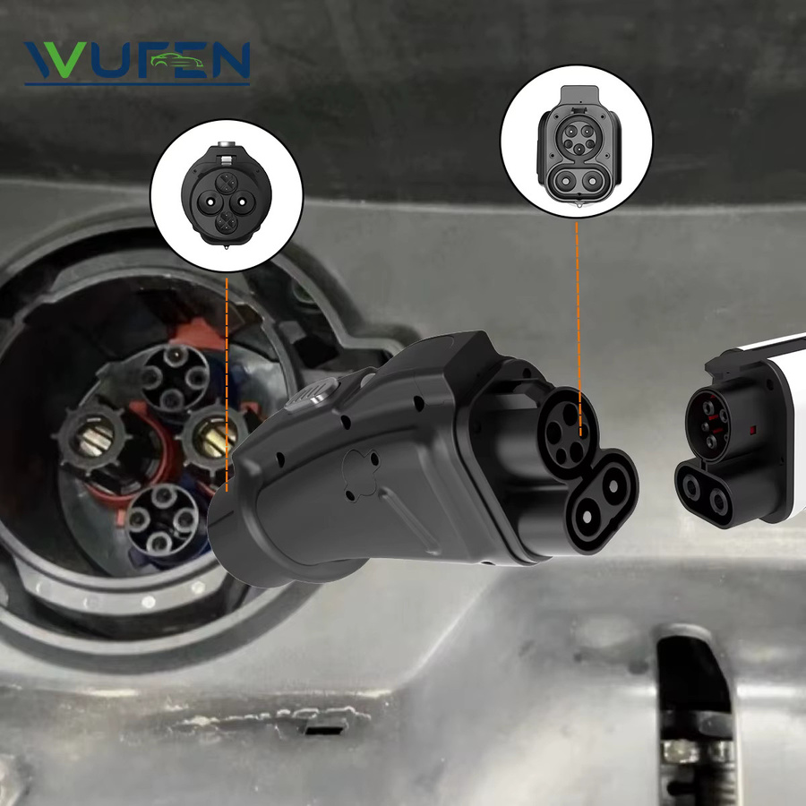 WUFEN CCS1 zu CHAdeMO EV-Adapter für DC-Schnellladestationen, 250A, 1000V, Farbe: Schwarz - Bild 5