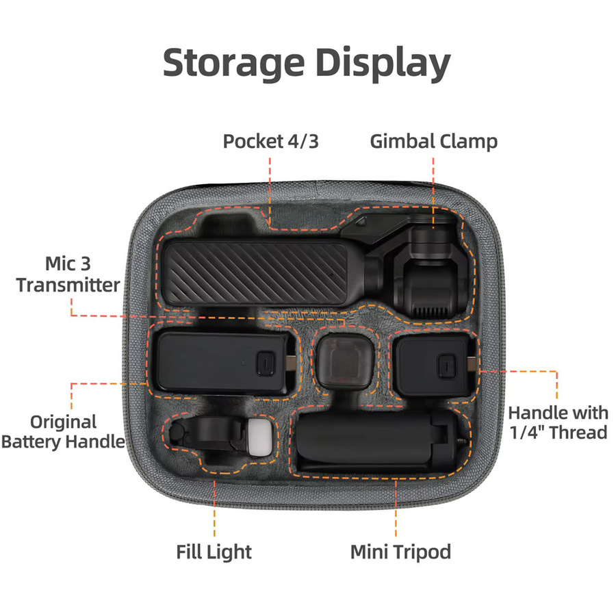Tragbare Schutztasche für DJI OSMO Pocket 4 und Pocket 3 Reise-Aufbewahrungsbox und Kamera-Tasche für Zubehör - Bild 2