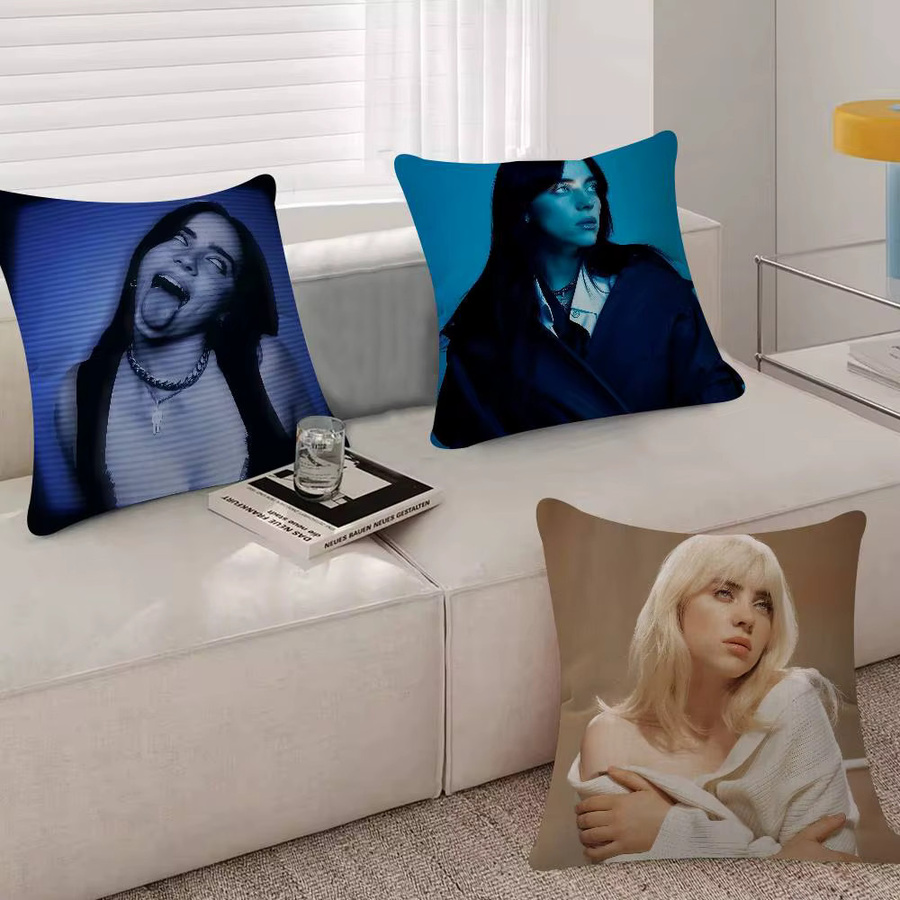 Personalisierter Kissenbezug Billie Eilish Design von kayoom für dein Sofa und Wohnzimmer, quadratisch, 30 x 30 cm - Bild 2