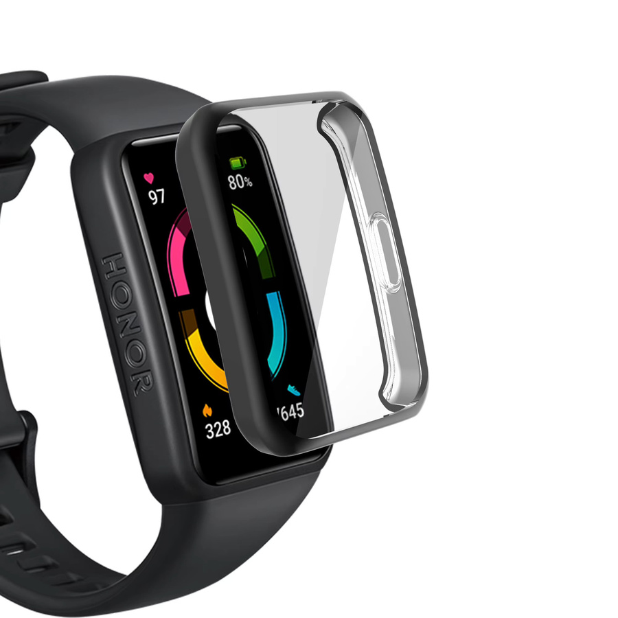 AKBNSTED Schutzhülle für Huawei Band 6/6 Pro, Silikon, transparent, Unisex - Bild 3