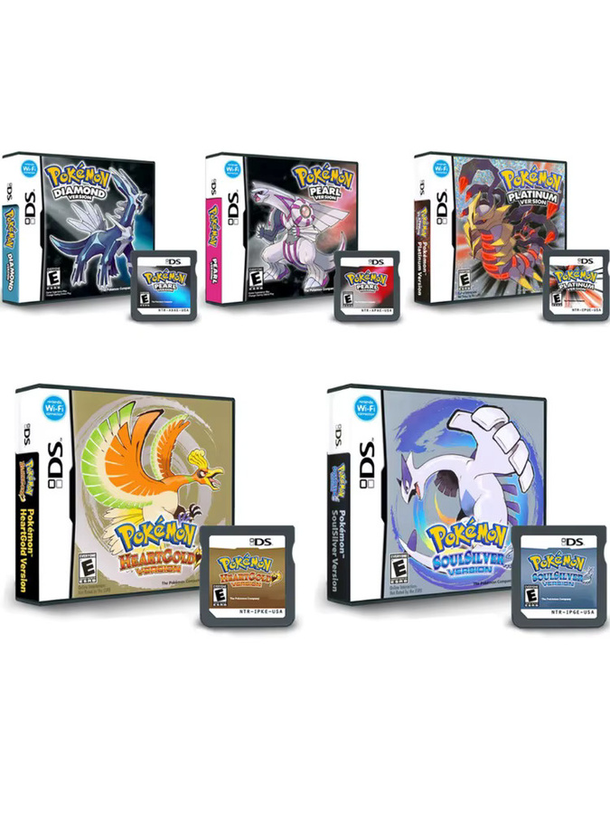 Bandai Pokémon NDS Spielkarte Diamond Pearl Soul Silver Heart Gold Platinum US Edition - Bild 2