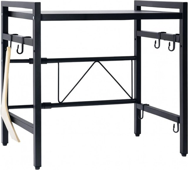 Osoltus Küchenregal aus Karbonstahl verstellbar, Schwarz, B/T/H: 40 x 36 x 46 cm - Bild 1