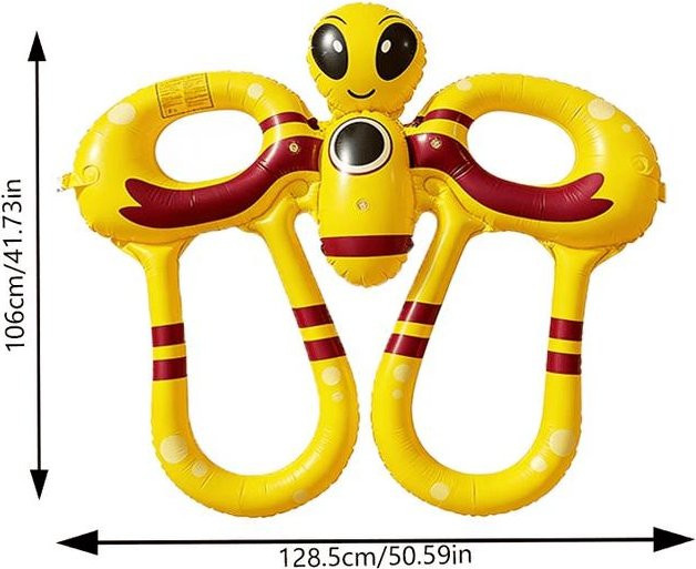 Yuzhan Aufblasbarer Schwimmring und Rettungsring in Gelb - Bild 1