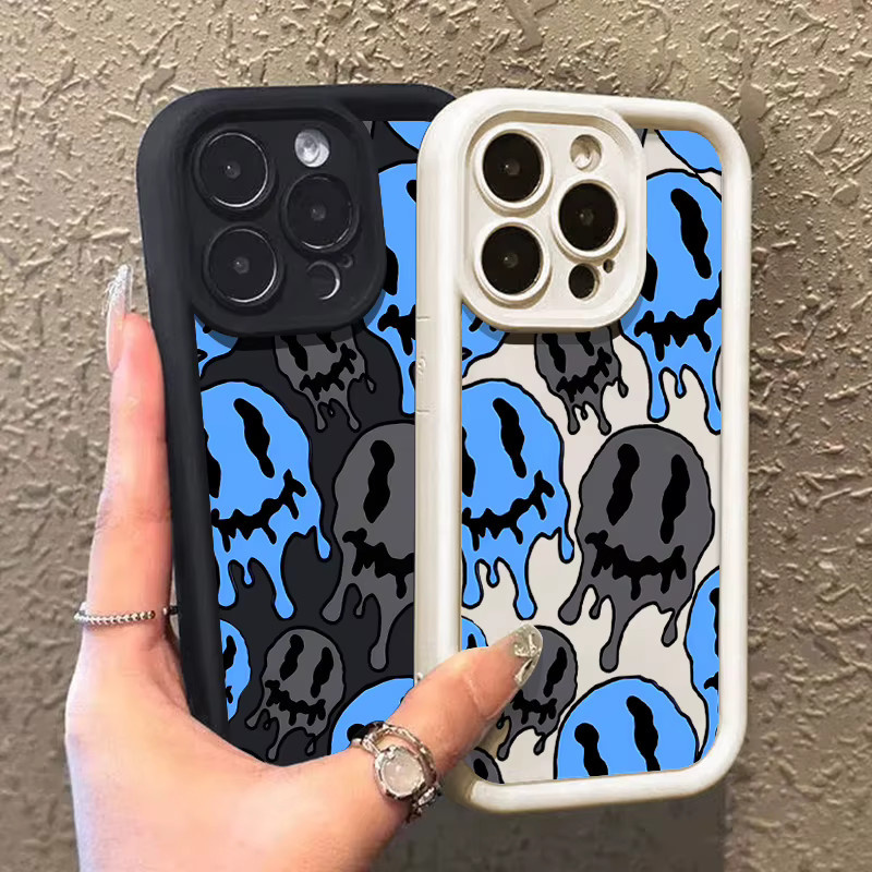 MOESOE Stoßfeste TPU-Handyhülle mit Geister-Skelett-Muster für iPhone 11 bis iPhone 16 Pro Max in Schwarz und Multicolour - Bild 2