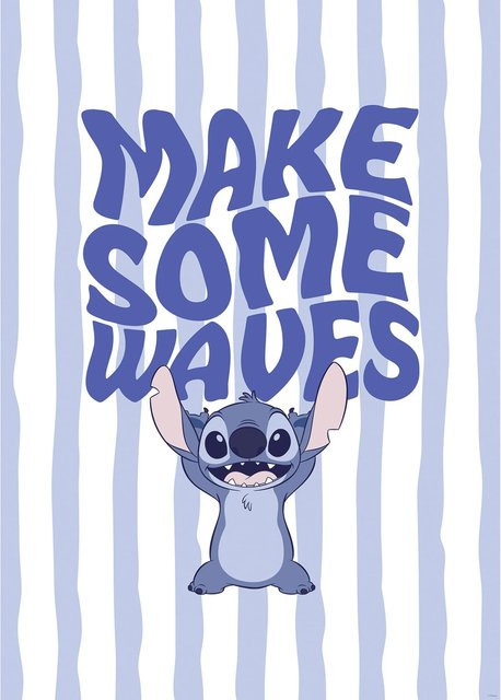 Komar Disney Lilo and Stitch Make Some Waves Poster Blau B: 50 cm, H: 70 cm - Bild 1