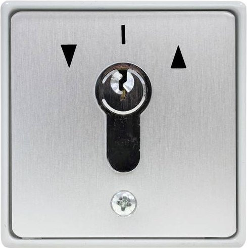 Kaiser Nienhaus Torantrieb Schlüsseltaster Unterputz aus Metall in Silber - Bild 1