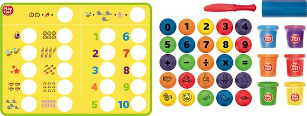 PLAYTIVE Knete Lernspiele Rechnen ab 3 Jahren