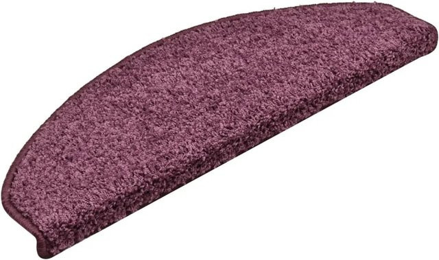 vidaXL Treppenmatten 15 Stück, Dunkelviolett, rutschfest und geräuschdämmend, B/T/H: 65 x 21 x 4 cm - Bild 1