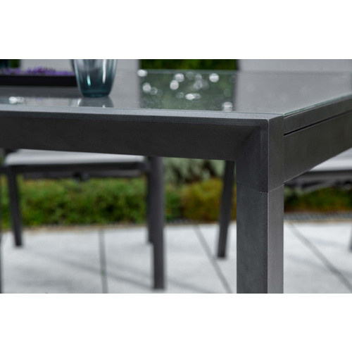 Merxx Ausziehtisch Trivero Gartentisch rechteckig aus Grau aus Aluminium und Glas B/H/T: 200 x 75 x 110 cm - Bild 2