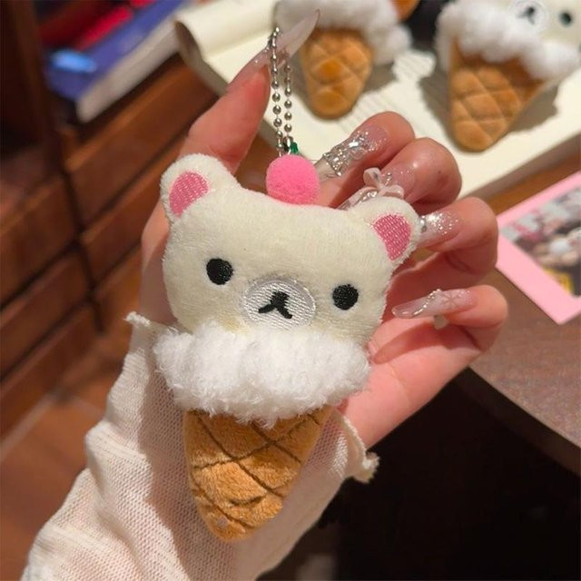 Yiran toy Rilakkuma Plüsch-Schlüsselanhänger, Eiscreme, Unisex - Bild 1