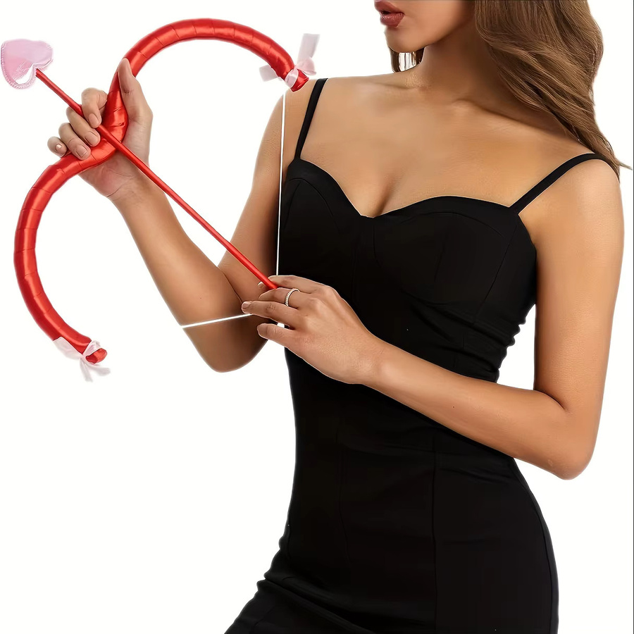 QCQHDU Cupid's Pfeil und Bogen-Set, Rot, Kunststoff - Bild 6
