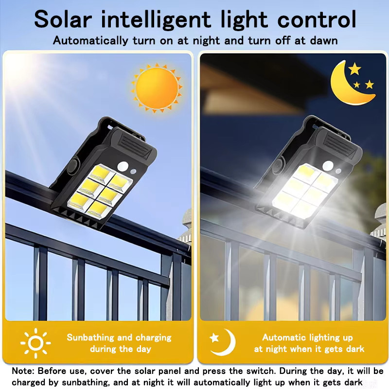 LINYILIGHT Solar-Clip-Licht in Schwarz mit IP65 Wasserdichtigkeit für Garten und Terrasse - Bild 5
