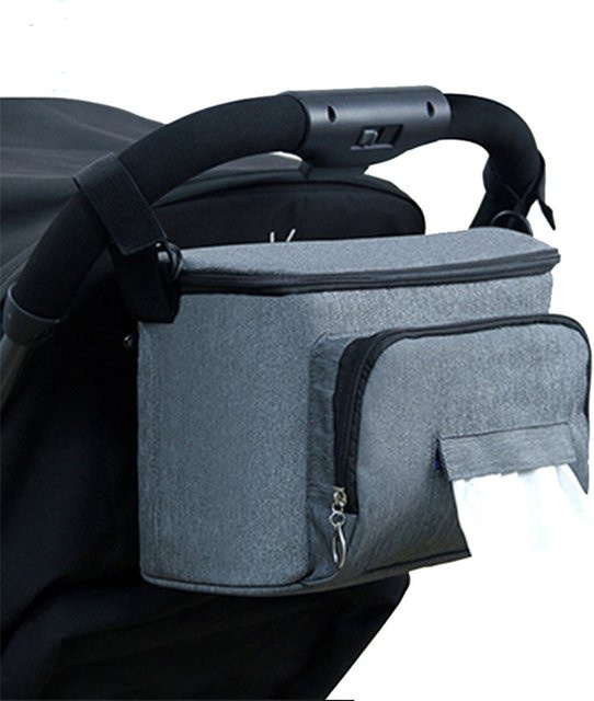 Movokbaby Wickeltasche Wasserdicht in Grau mit großer Kapazität als multifunktionale Muttertasche und Organizer für Kinderwagen - Bild 1