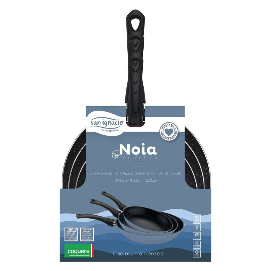 SAN IGNACIO Bratpfannenset NOIA aus Aluminium, 3-teilig, Blau mit Antihaftbeschichtung - Bild 2