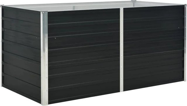 vidaXL Hochbeet aus verzinktem Stahl in Anthrazit, B/T/H: 160 x 80 x 77 cm - Bild 1